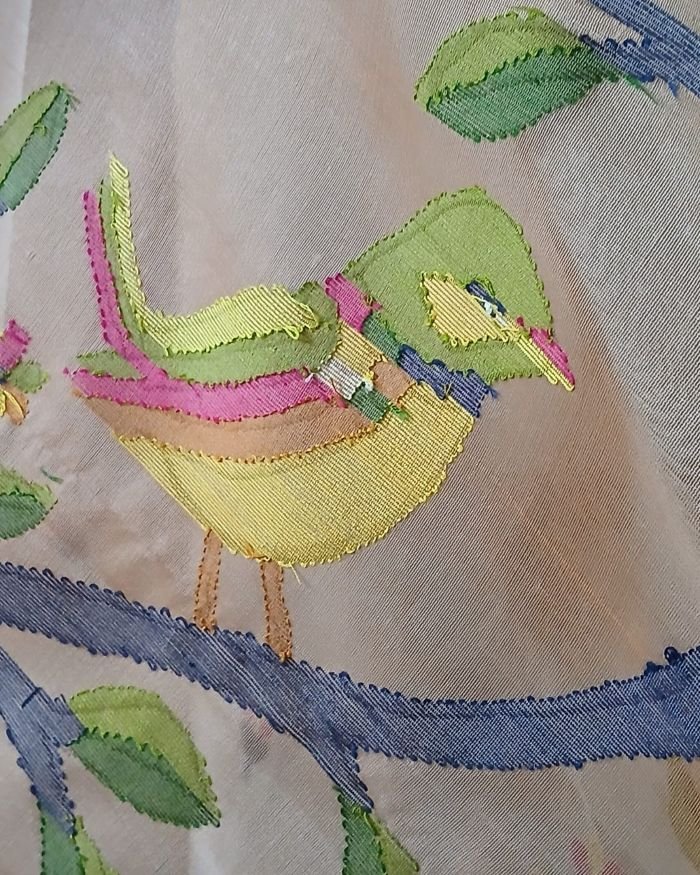 Hand Jamdani in Mulberry Silk with Bird Motifs – (SJMS1169) - Image 3