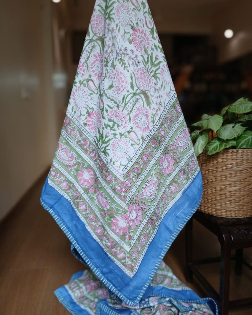 Reversible Soft Single Dohar in Mul Cotton – (MCSD1025) - Image 4
