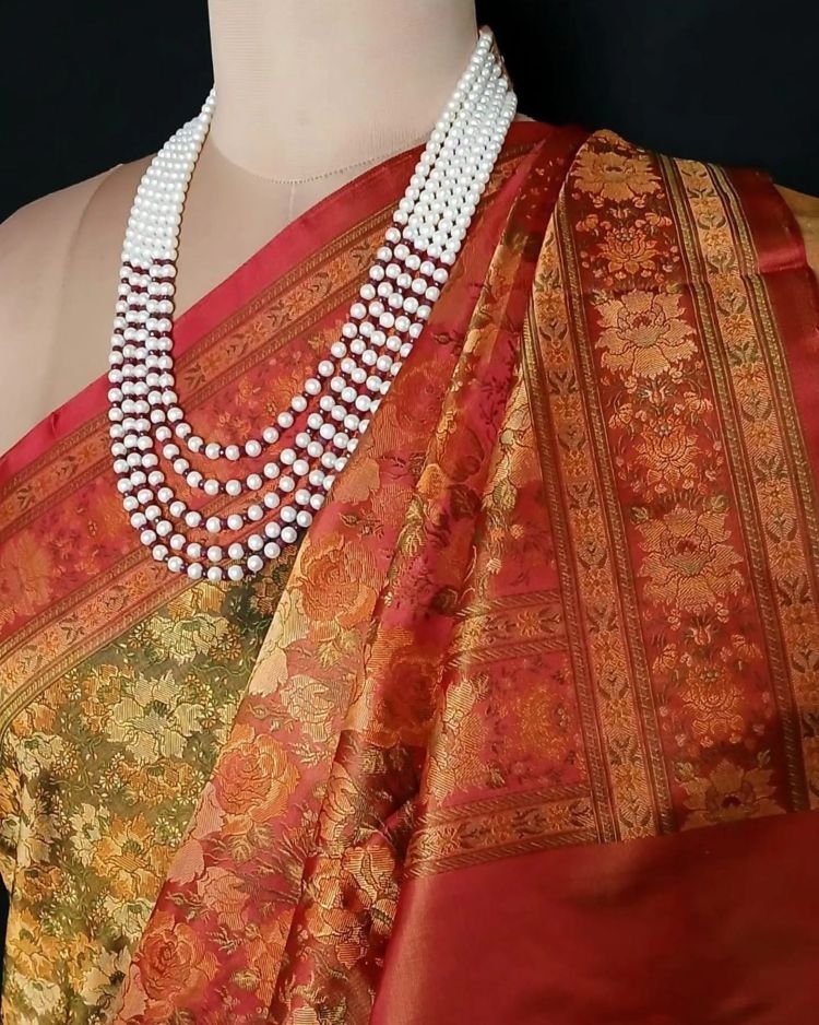Banarasi Tanchoi Tehri Jamavar Silk Saree – (BTTJ0018) - Image 2