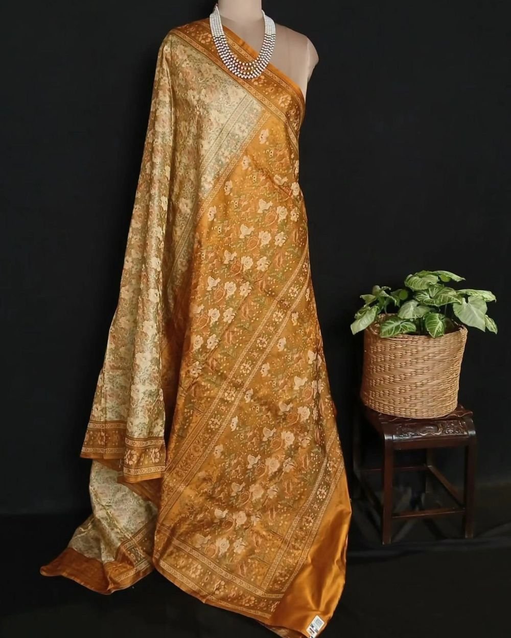 Banarasi Tanchoi Tehri Jamavar Silk Saree – (BTTJ0016) - Image 5