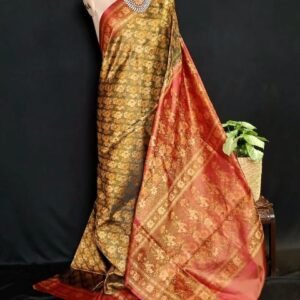 Banarasi Tanchoi Tehri Jamavar Silk Saree – (BTTJ0018)