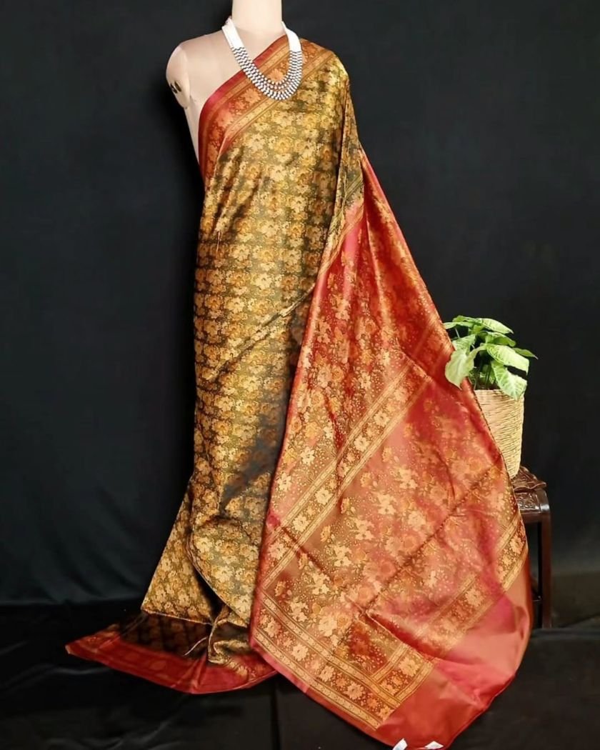 Banarasi Tanchoi Tehri Jamavar Silk Saree – (BTTJ0018)