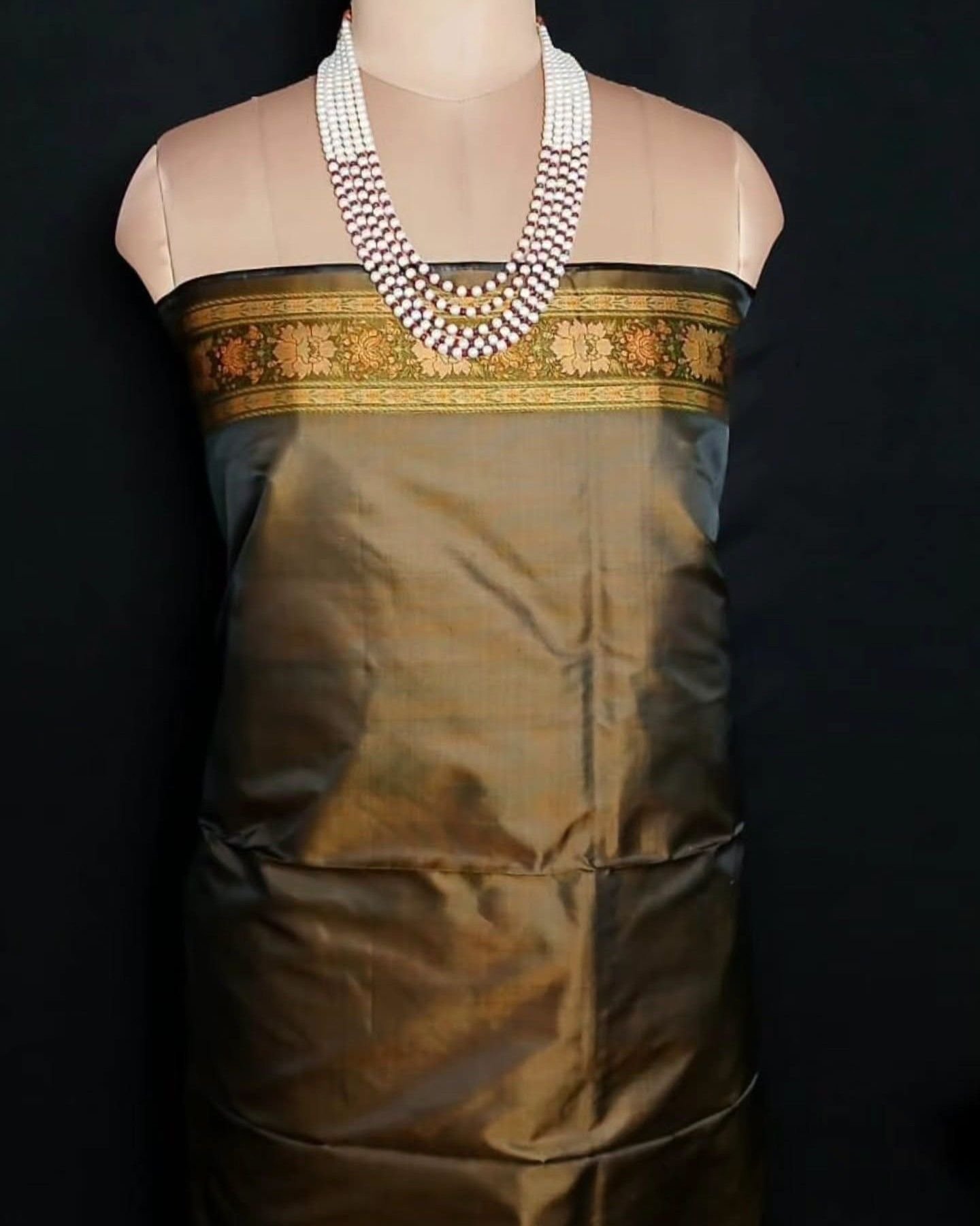 Banarasi Tanchoi Tehri Jamavar Silk Saree – (BTTJ0018) - Image 7
