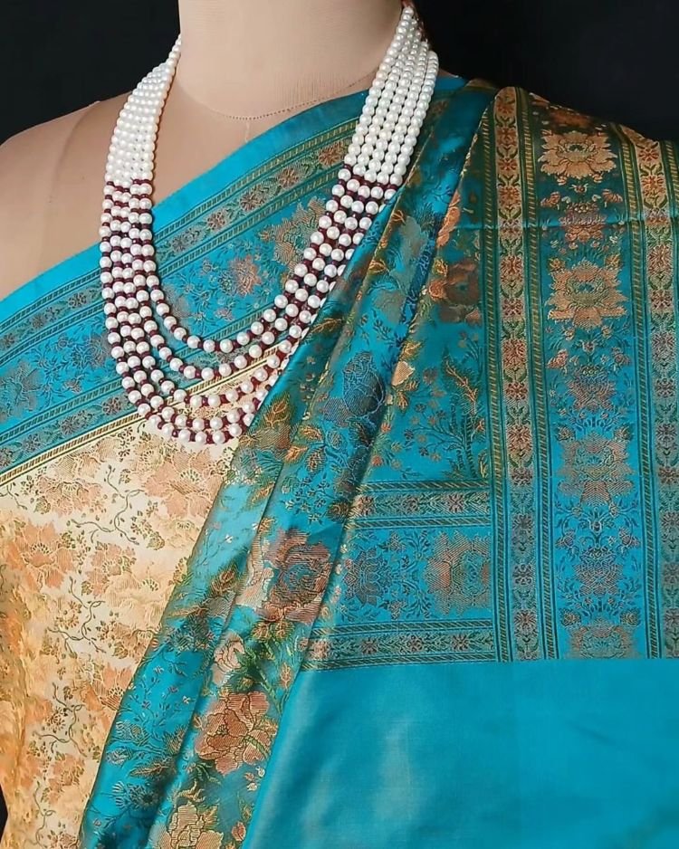 Banarasi Tanchoi Tehri Jamavar Silk Saree – (BTTJ0019) - Image 2