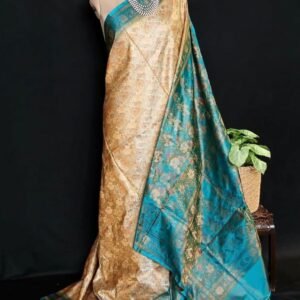 Banarasi Tanchoi Tehri Jamavar Silk Saree – (BTTJ0019)