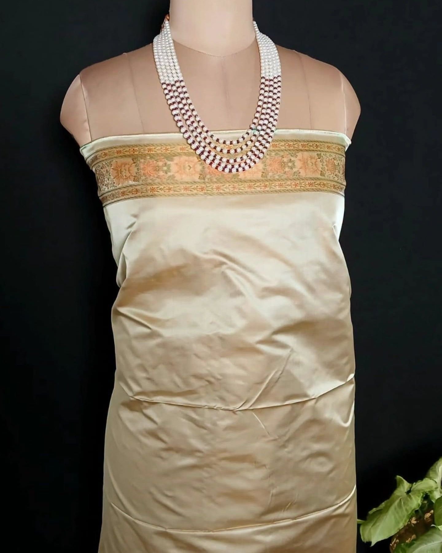 Banarasi Tanchoi Tehri Jamavar Silk Saree – (BTTJ0019) - Image 7