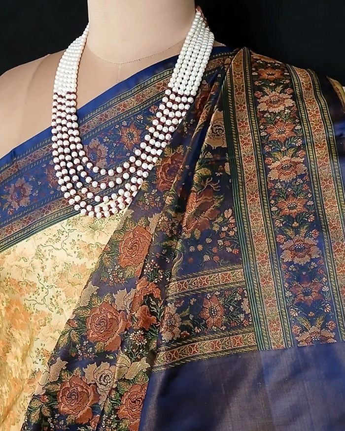 Banarasi Tanchoi Tehri Jamavar Silk Saree – (BTTJ0020) - Image 2
