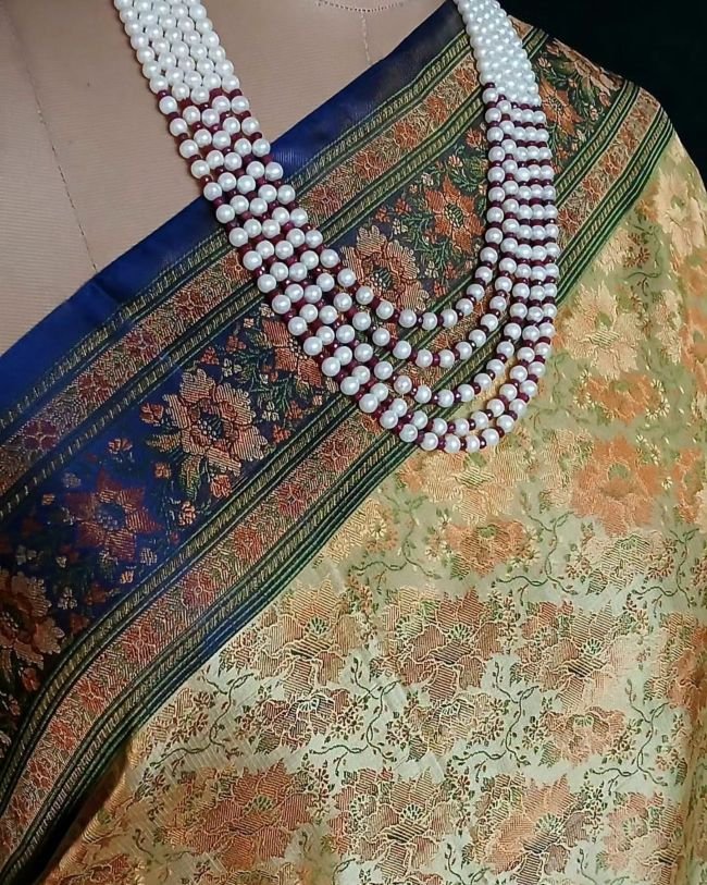 Banarasi Tanchoi Tehri Jamavar Silk Saree – (BTTJ0020) - Image 3