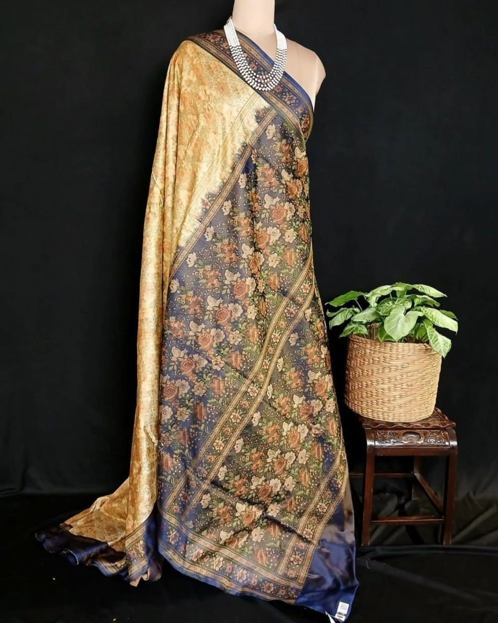 Banarasi Tanchoi Tehri Jamavar Silk Saree – (BTTJ0020) - Image 6