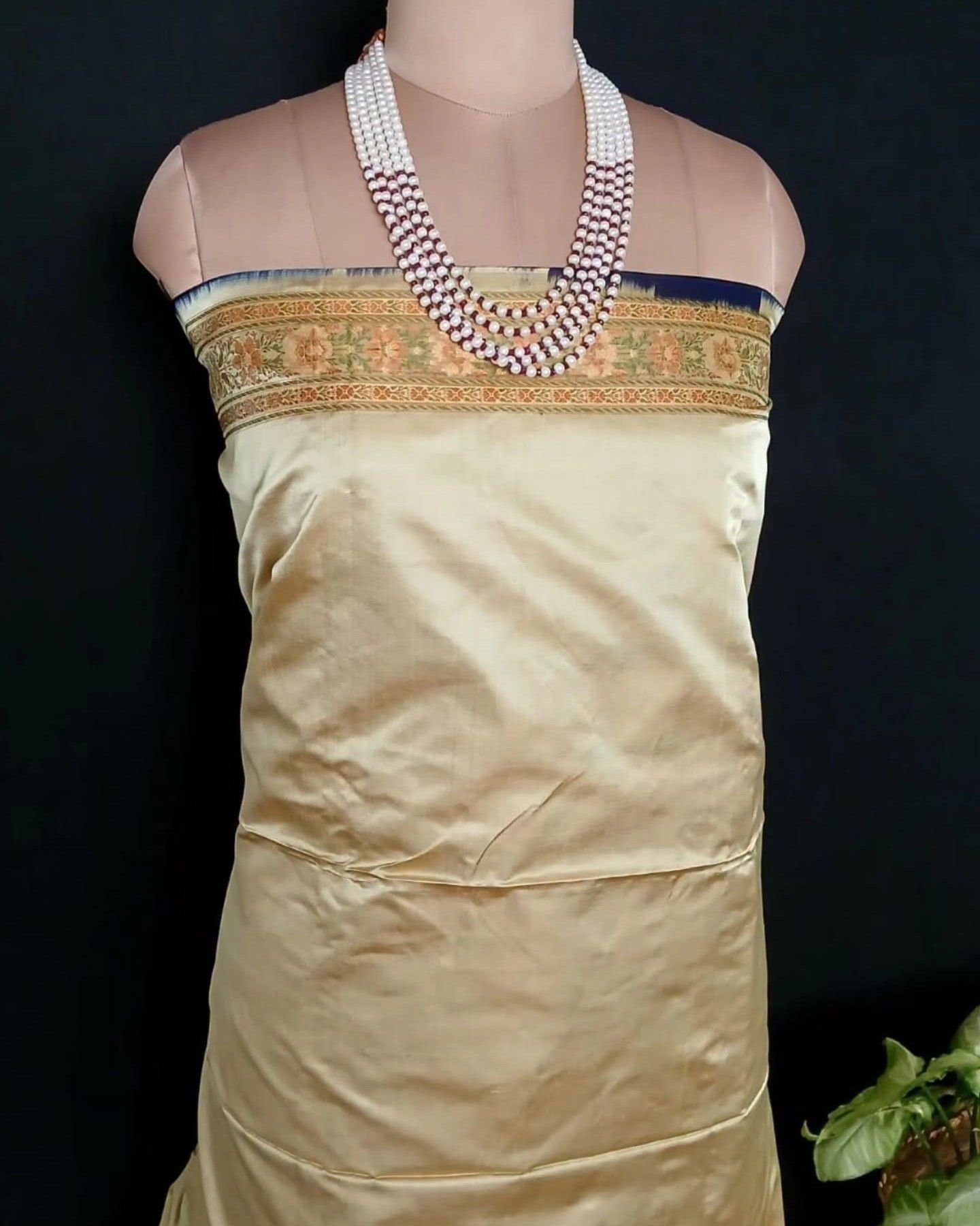 Banarasi Tanchoi Tehri Jamavar Silk Saree – (BTTJ0020) - Image 7