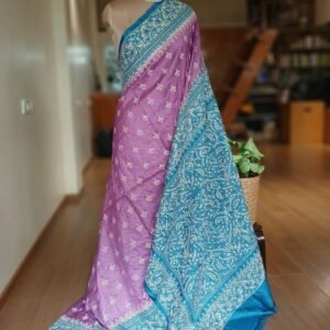 PadmaShree Takdira Begum’s Tussar Silk Kantha Saree - (TSKS0012)