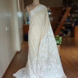 PadmaShree Takdira Begum’s Tussar Silk Kantha Saree - (TSKS0013)