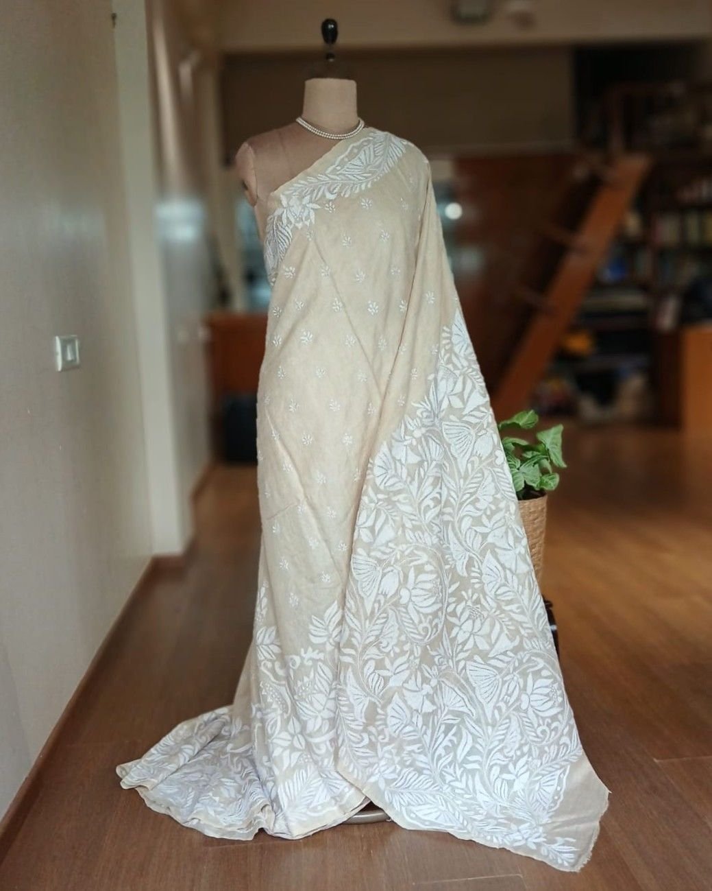 PadmaShree Takdira Begum’s Tussar Silk Kantha Saree - (TSKS0013)