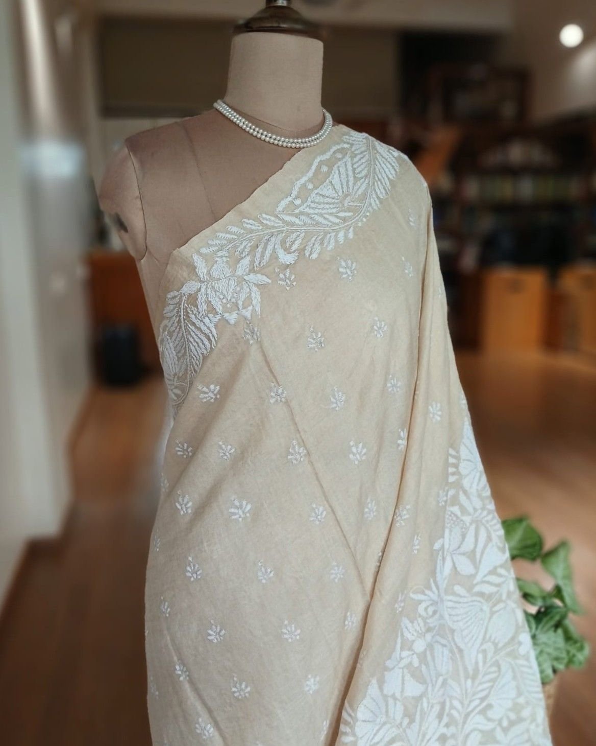 PadmaShree Takdira Begum’s Tussar Silk Kantha Saree - (TSKS0013) - Image 2