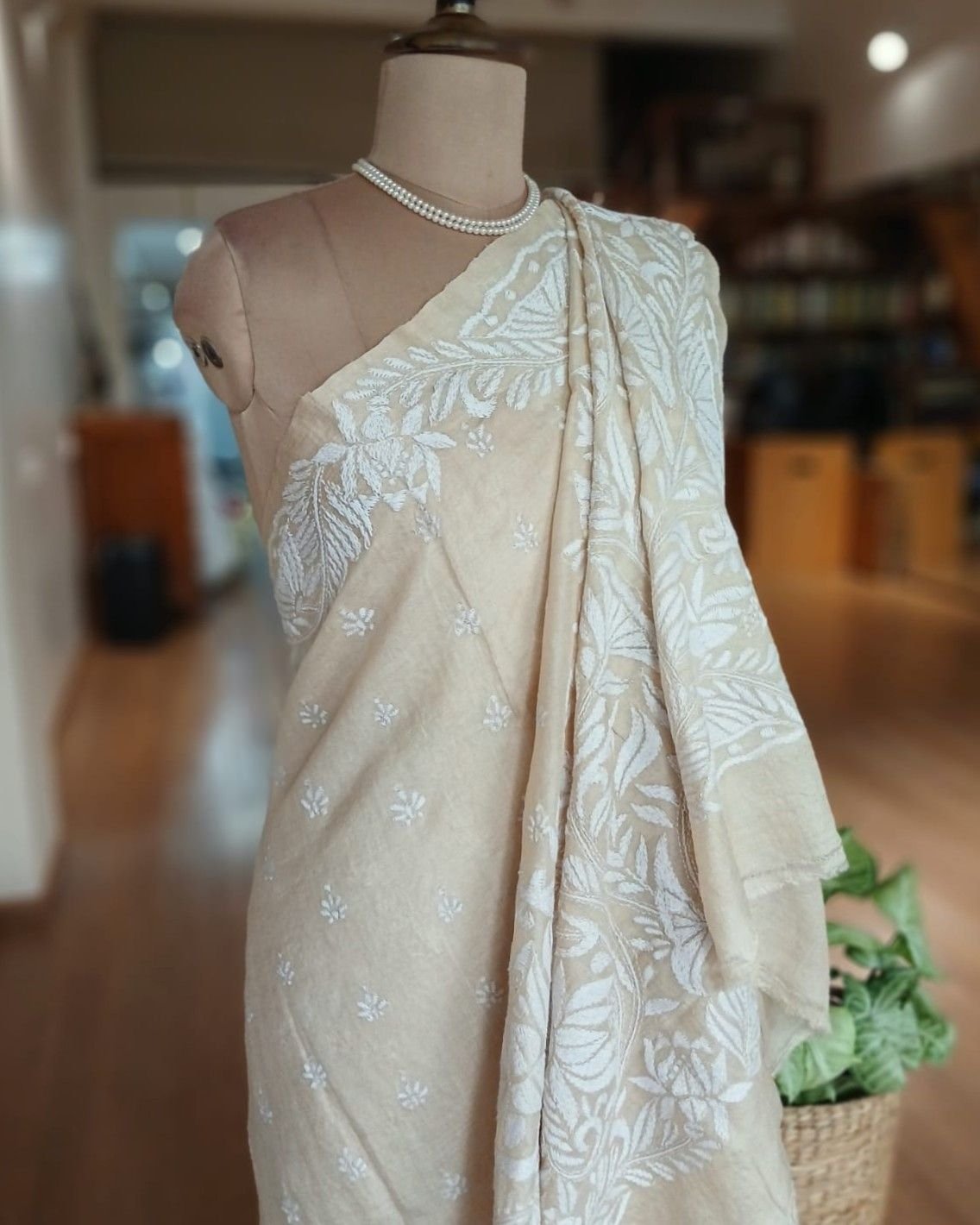 PadmaShree Takdira Begum’s Tussar Silk Kantha Saree - (TSKS0013) - Image 5