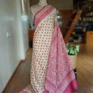 PadmaShree Takdira Begum’s Tussar Silk Kantha Saree - (TSKS0014)
