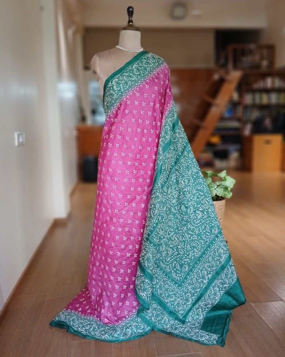 PadmaShree Takdira Begum’s Tussar Silk Kantha Saree - (TSKS0015)