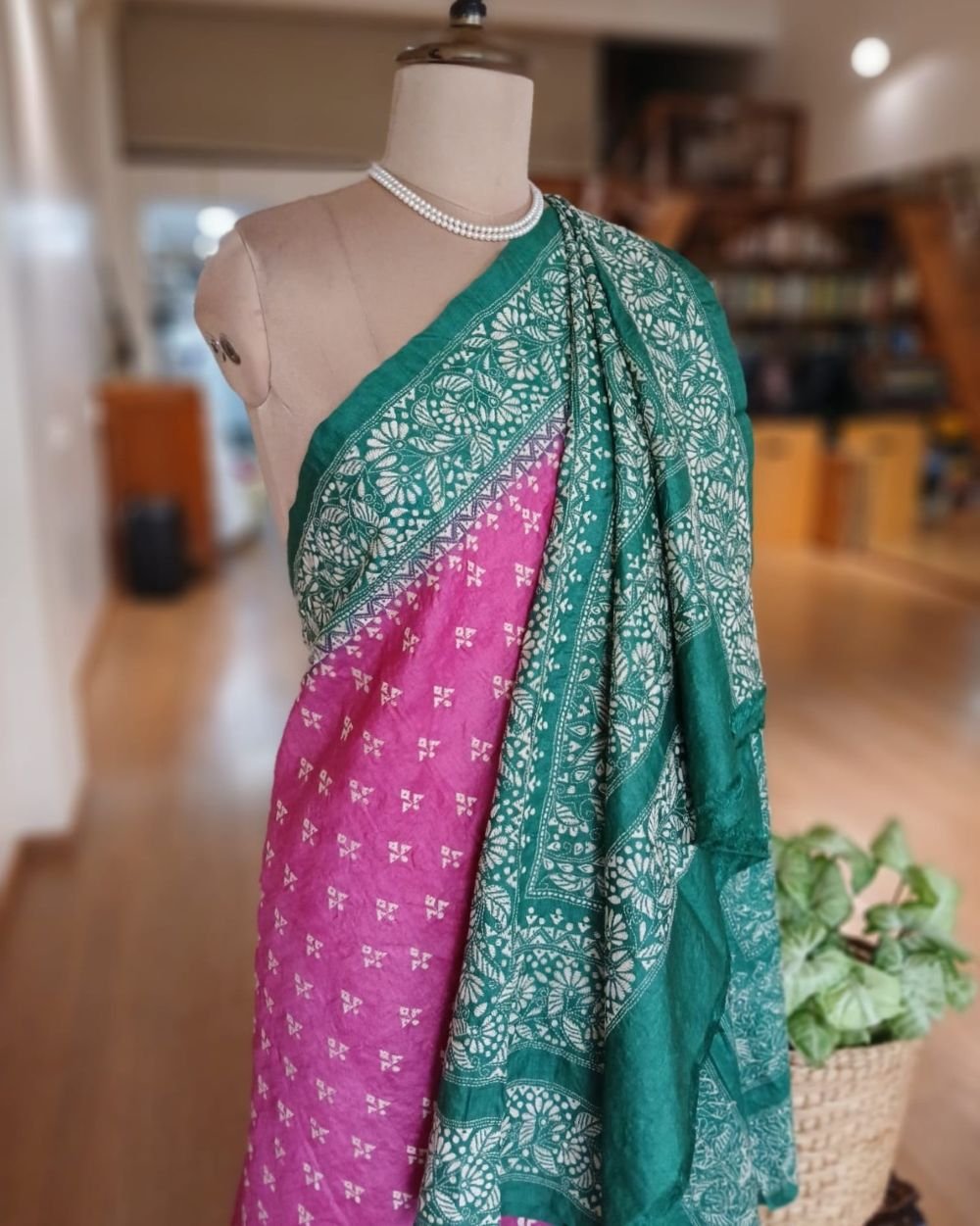 PadmaShree Takdira Begum’s Tussar Silk Kantha Saree - (TSKS0015) - Image 6