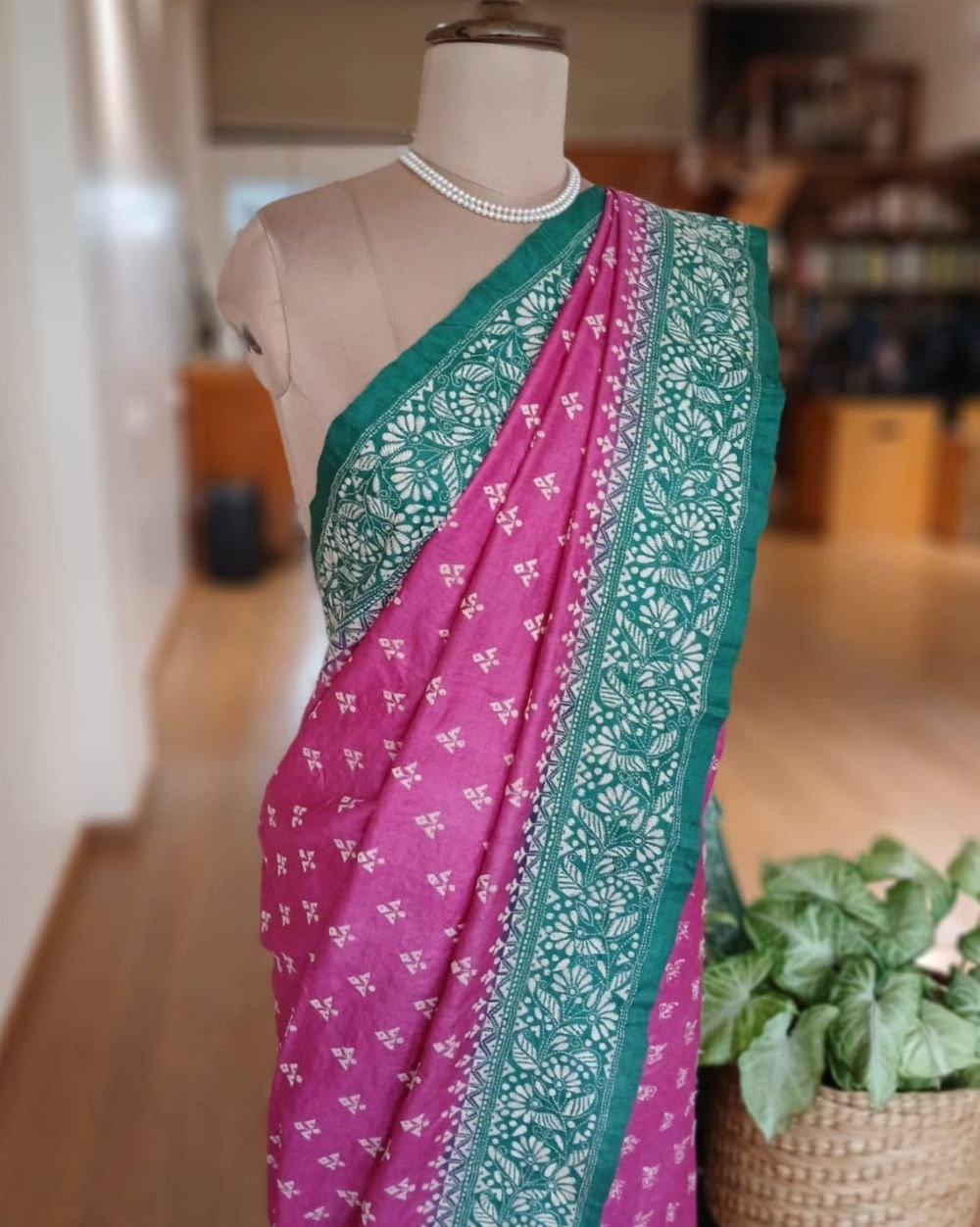 PadmaShree Takdira Begum’s Tussar Silk Kantha Saree - (TSKS0015) - Image 8