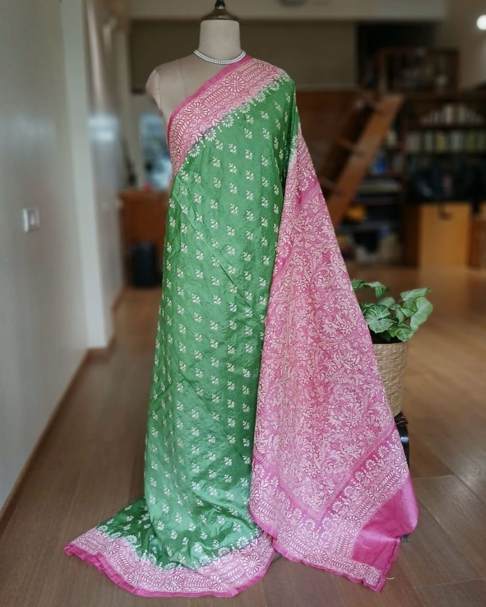 PadmaShree Takdira Begum’s Tussar Silk Kantha Saree - (TSKS0017)