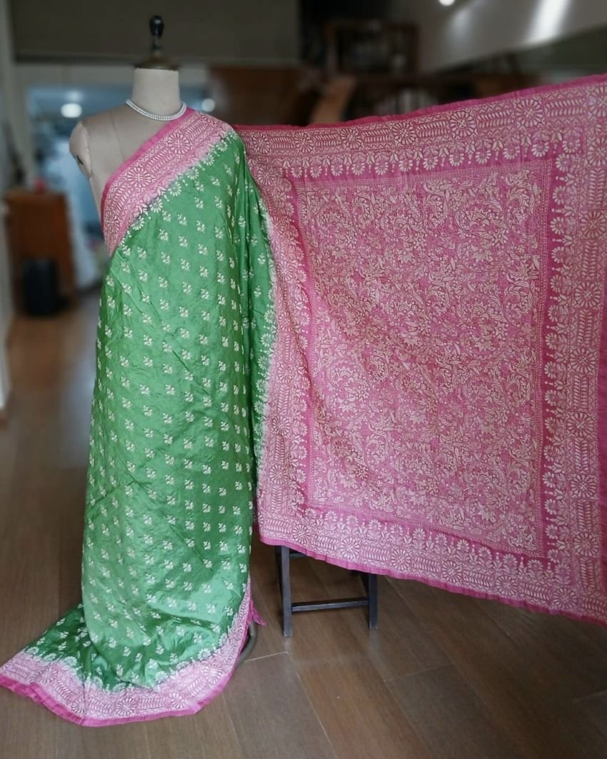 PadmaShree Takdira Begum’s Tussar Silk Kantha Saree - (TSKS0017) - Image 4