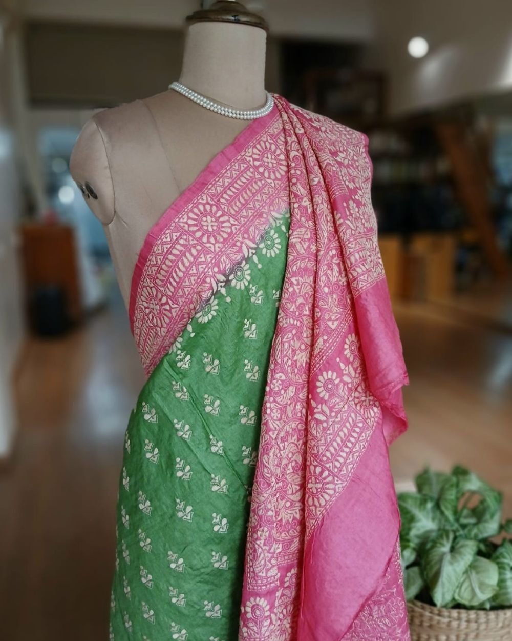 PadmaShree Takdira Begum’s Tussar Silk Kantha Saree - (TSKS0017) - Image 6