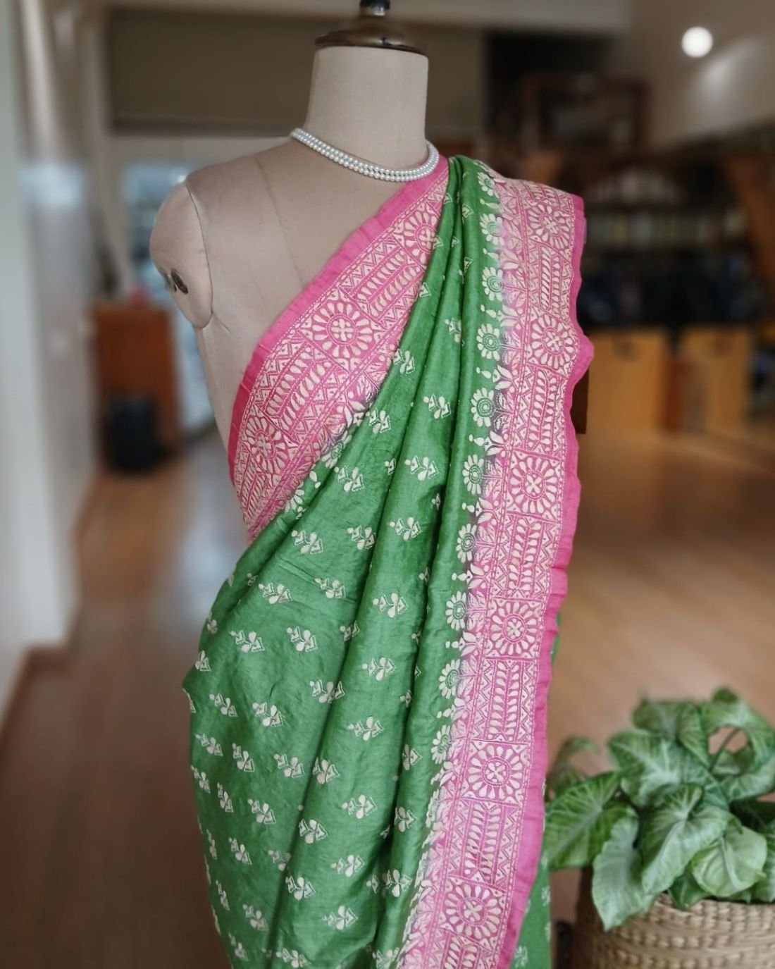 PadmaShree Takdira Begum’s Tussar Silk Kantha Saree - (TSKS0017) - Image 8