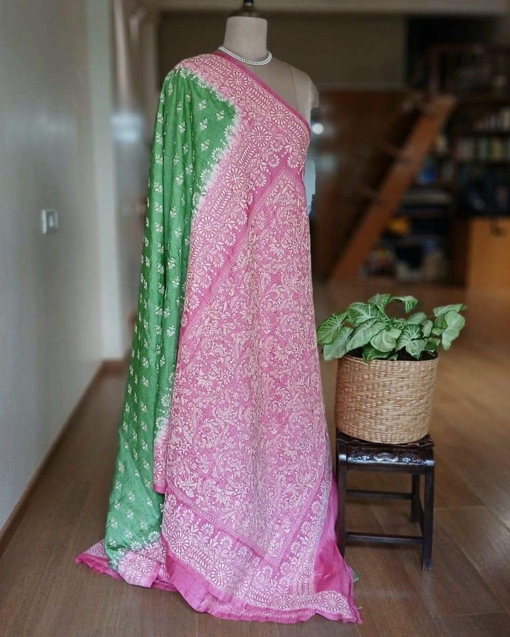 PadmaShree Takdira Begum’s Tussar Silk Kantha Saree - (TSKS0017) - Image 9