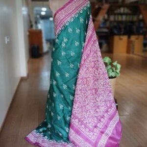 PadmaShree Takdira Begum’s Tussar Silk Kantha Saree - (TSKS0020)