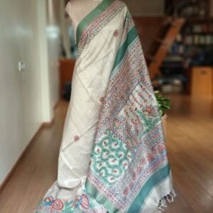 Madhubani on Tussar Silk – (MADT0058)