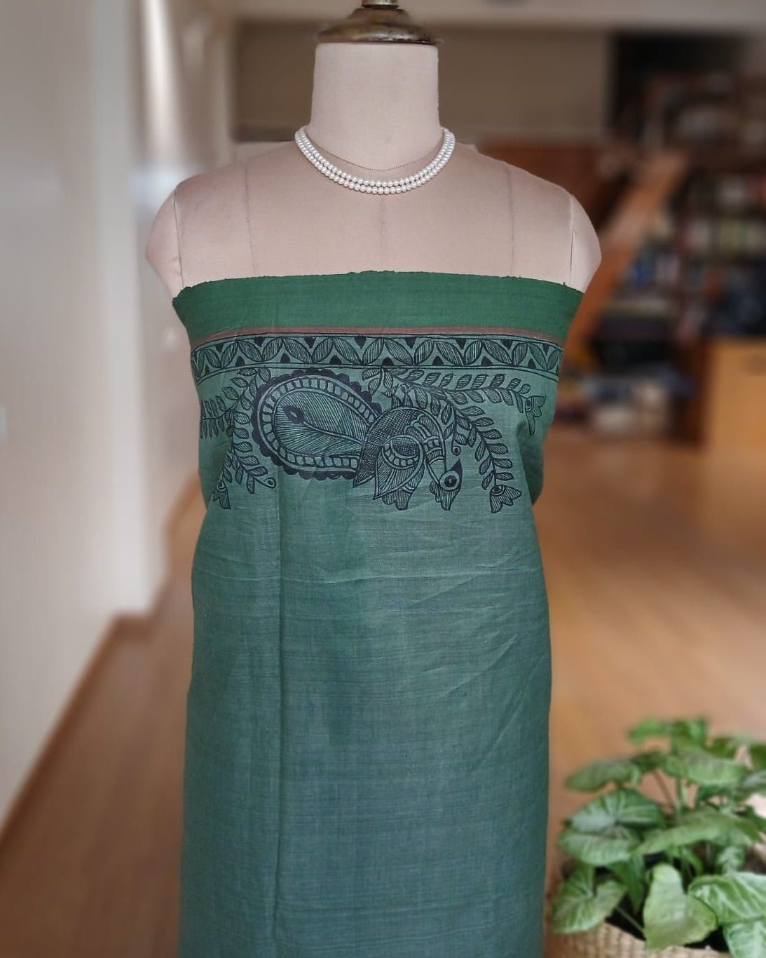 Madhubani on Tussar Silk – (MADT0058) - Image 10