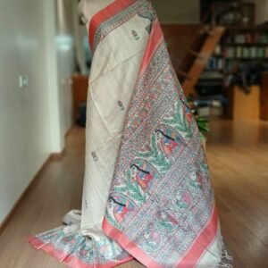 Madhubani on Tussar Silk – (MADT0059)