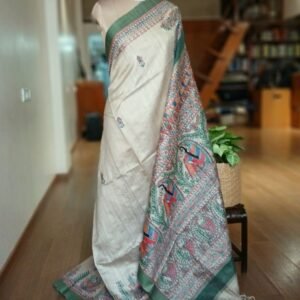 Madhubani on Tussar Silk – (MADT0060)