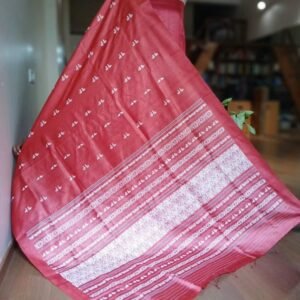Butterfly Motif Saree in Tussar x Mulberry Silk - (TMSS0001)