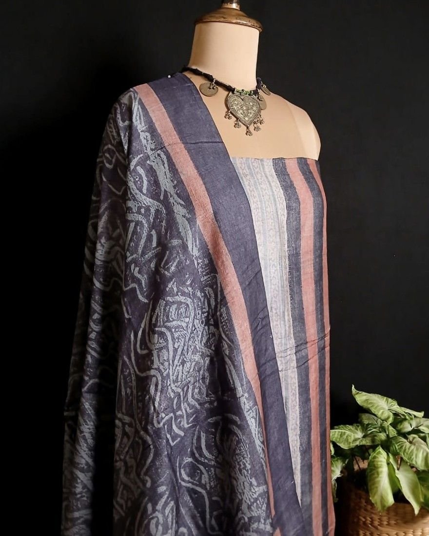 Two-Piece Salwar Sets in Pure Tussar Silk – (TPSS0001) - Image 3