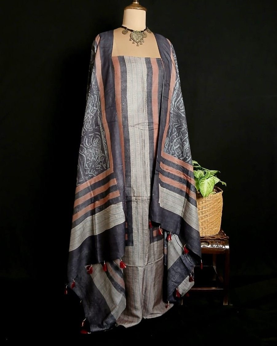 Two-Piece Salwar Sets in Pure Tussar Silk – (TPSS0001) - Image 6