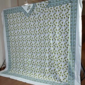 Blockprint Large King Double Bedsheet with Matching Pillowcases (108×108) – (HDBS0008)