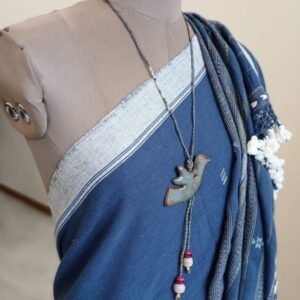 Stylish Ceramic Long Necklace with Flying Dove Motif – (SCLN0004)