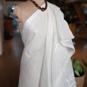 Crisp Cotton Hand Jamdani from Phulia in West Bengal – (CCHJ0023)