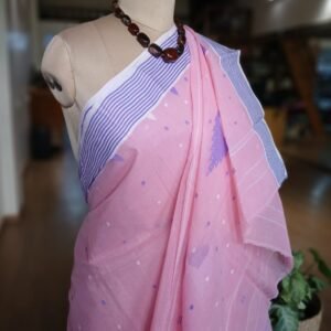 Crisp Cotton Hand Jamdani Saree – (CCHJ0025)