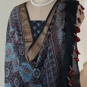Two-piece salwar set in Maheshwari Silk Cotton - (SSMS0001)