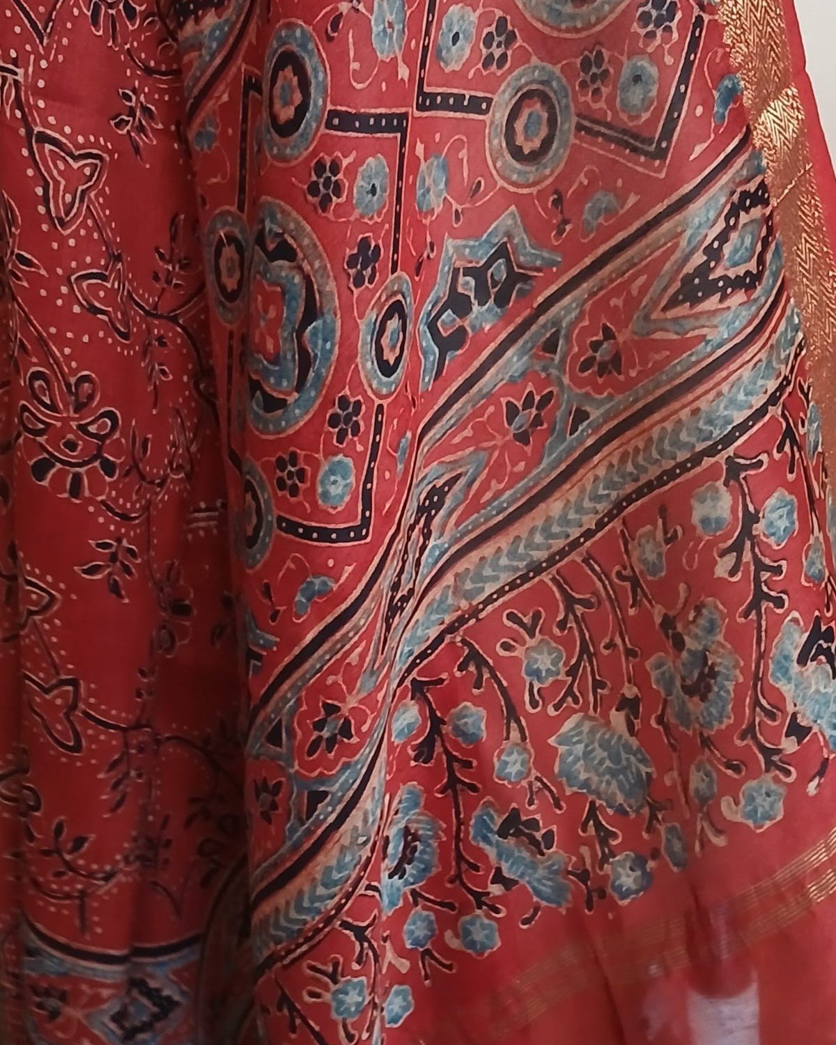 Two-piece salwar set in Maheshwari Silk Cotton - (SSMS0010) - Image 4