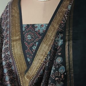Two-piece salwar set in Maheshwari Silk Cotton - (SSMS0011)