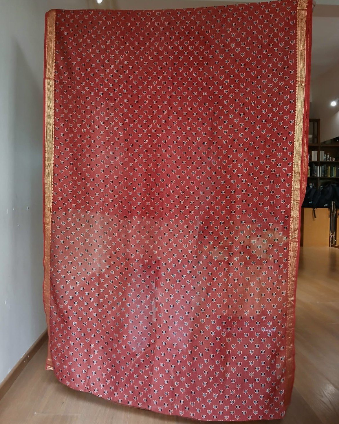 Two-piece salwar set in Maheshwari Silk Cotton - (SSMS0006) - Image 6