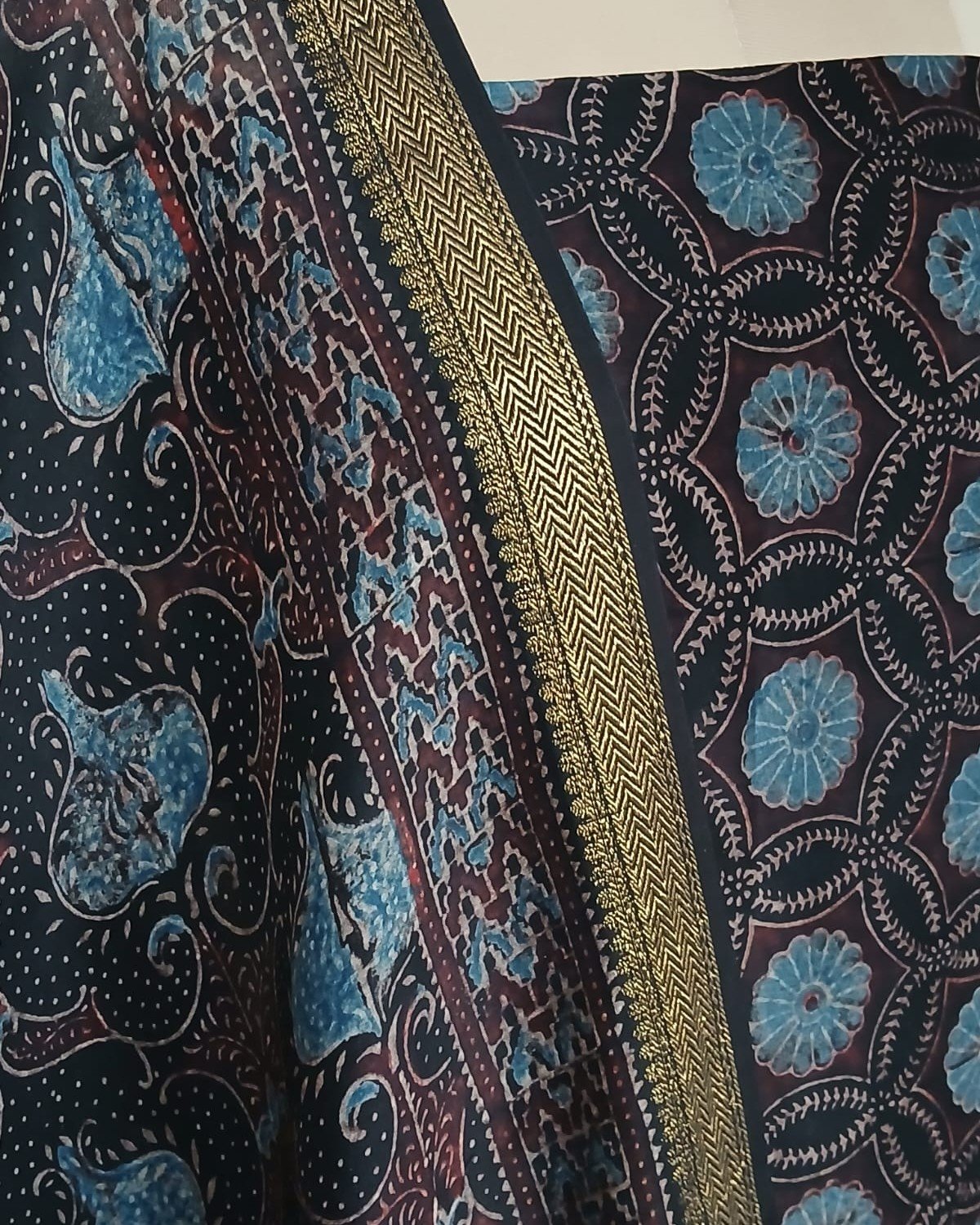 Two-piece salwar set in Maheshwari Silk Cotton - (SSMS0007) - Image 8