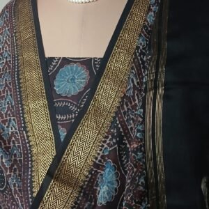 Two-piece salwar set in Maheshwari Silk Cotton - (SSMS0007)