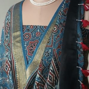 Two-piece salwar set in Maheshwari Silk Cotton - (SSMS0009)