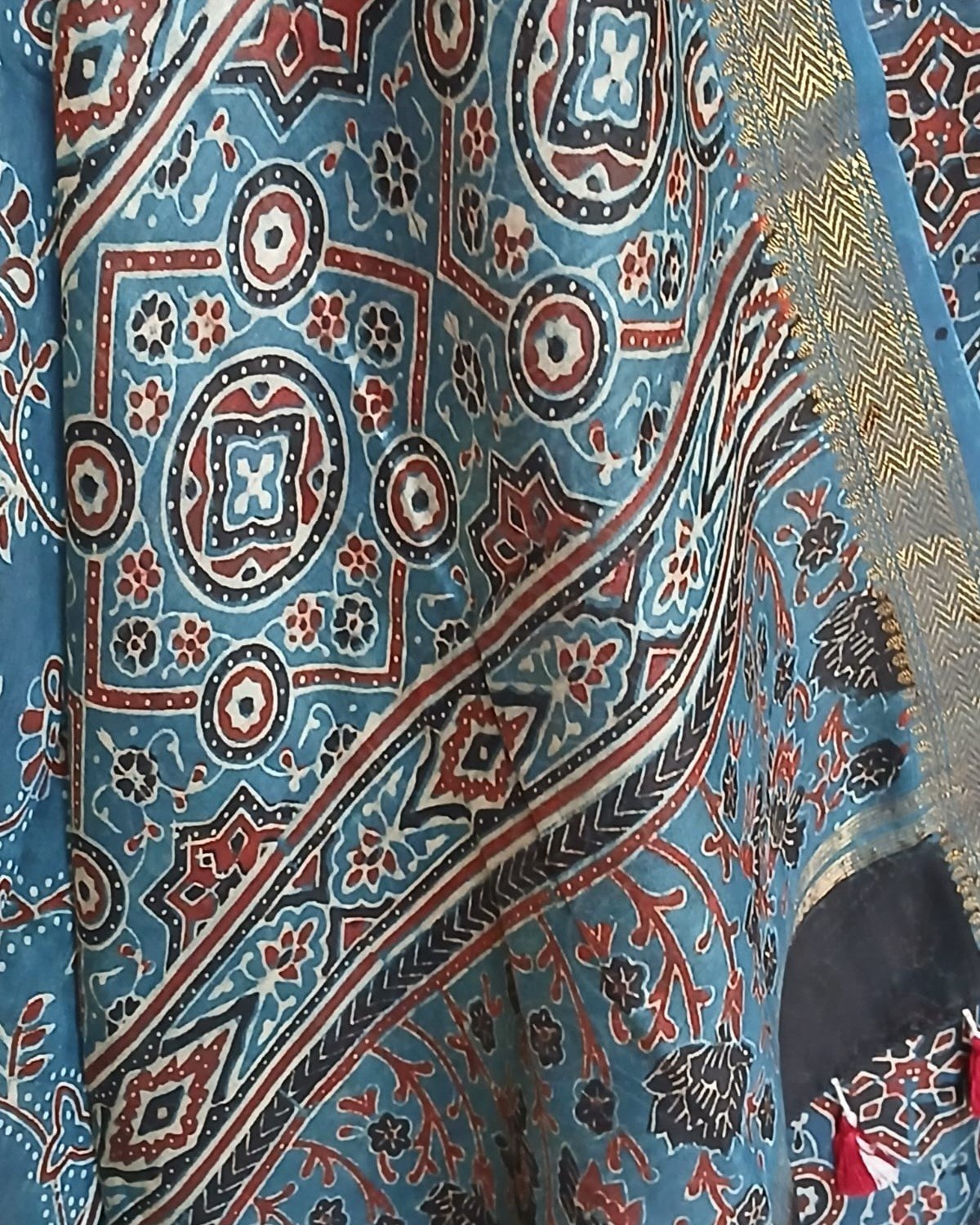 Two-piece salwar set in Maheshwari Silk Cotton - (SSMS0009) - Image 4