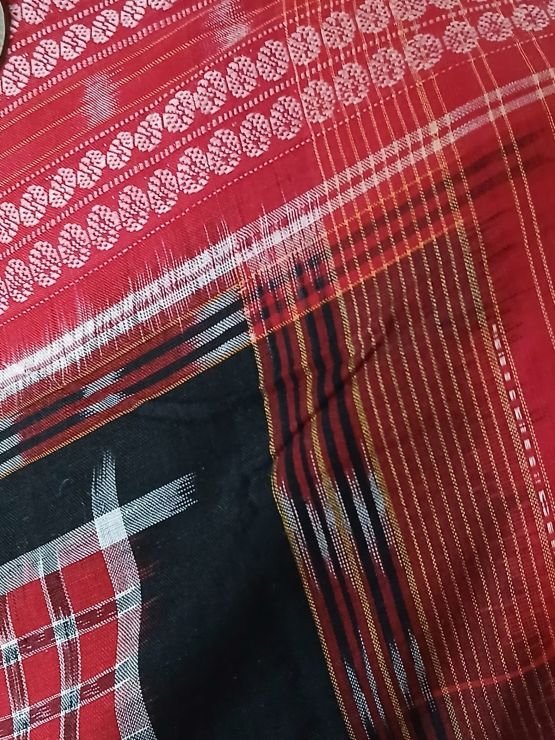 Ashwini Design Multi-Colour Double Ikat Cotton Saree from Sambalpur – (ADIS0005) - Image 9
