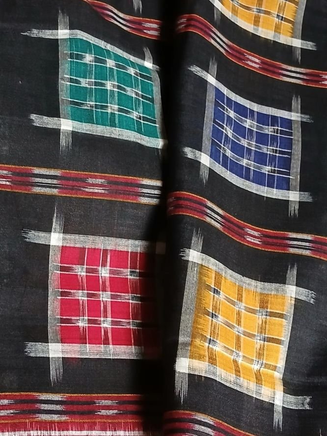 Ashwini Design Multi-Colour Double Ikat Cotton Saree from Sambalpur – (ADIS0005) - Image 10